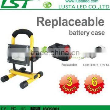 Battery Powered LED Work Lights 12V 24V 5W 10W 20W Epistar LED Outdoor Portable IP44 Rechargeable LED Lights