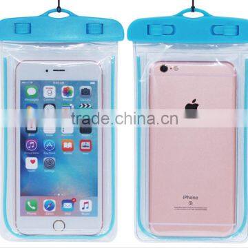 Fluorescent design Waterproof Case,Touchscreen Transparent Waterproof Phone Case Bag