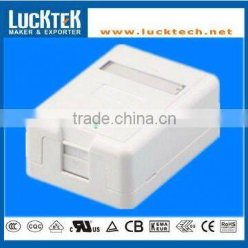 Cat.5e RJ45 Double Port Surface Mount Box With Shutter