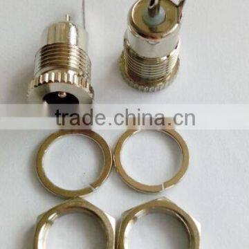 Manufacture 2.1 or 2.5 copper dc jack with wash and nut