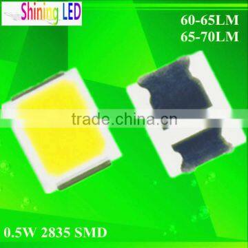 China Manufacturer 80Ra 150mA 60lm 3.0-3.4V 2835 SMD LED 0.5 Watt with Epistar Chip