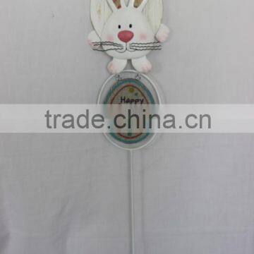 Metal Handmade Easter rabbits with stick Easter Decoration