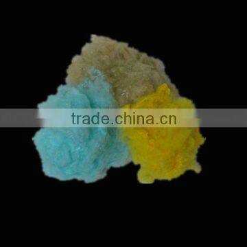 Regenerated recycled polyester staple fiber