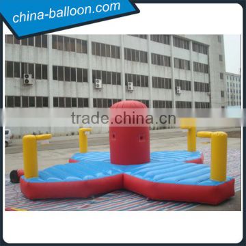 inflatable basketball game with bungee run/ inflatable interactive game for 4 people