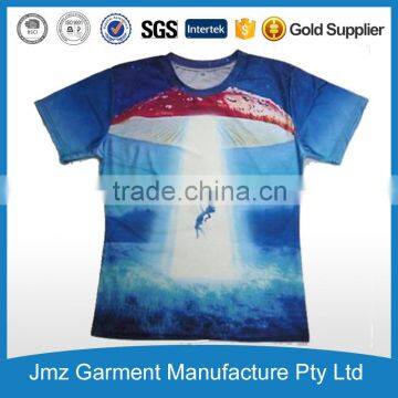 Customized sublimation print tshirt with your own design 100% polyester