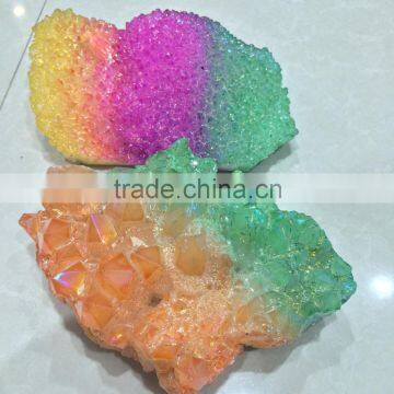 Rainbow Crystal Cluster Crystal Drusy Ornaments For Sale