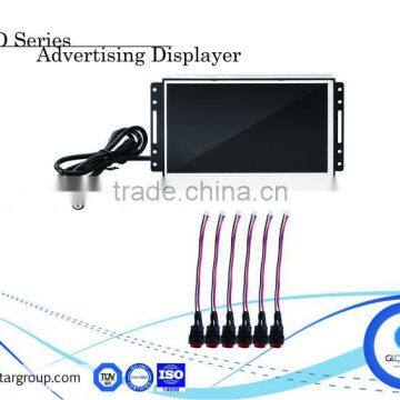 7 inch digital display advertising monitor with push button,