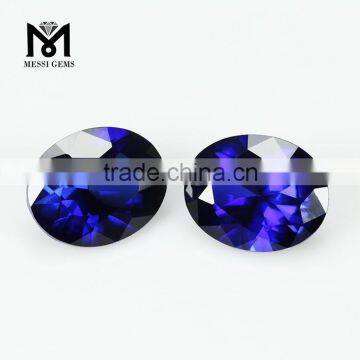 Top Oval Cut 8 x 10 mm 34# Sapphire Synthetic Corundum Stone