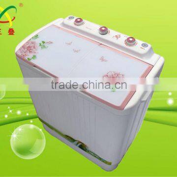 semi automatic clothes washing machine of glass