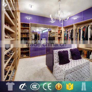 Modern Design high gloss wardrobe with purple color