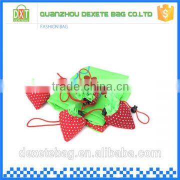 Wholesale custom cute strawberry reusable tote foldable shopping bags