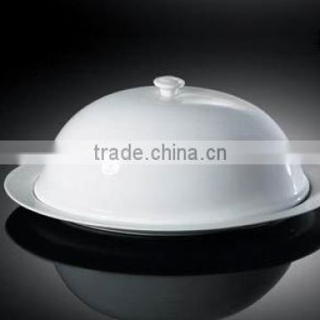 ceramic round butter dish with lid H5888