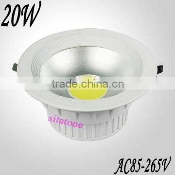 downlight 20w AC85-265V/12v COB LED 130LM/W