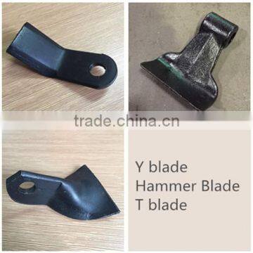 Flail Mower blade, ATV120 mower blade, Y blade ,Hammer blade, T blade