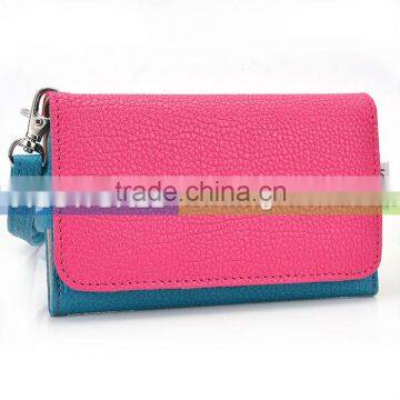 VIGO Women Clutch Wallet With Wristlet Color Contrast For 4" Smartphone