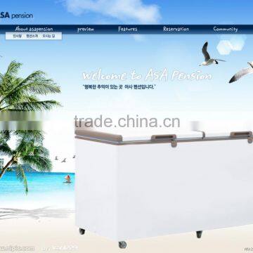 Alibaba hot sale chest freezer 100-1700L horizontal freezer for home use