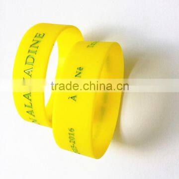 1 Inch Debossed and Ink Filled Wide Silicone Wristband
