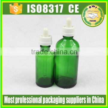 Empty Glass Eye Dropper green Serum Bottles 100ml