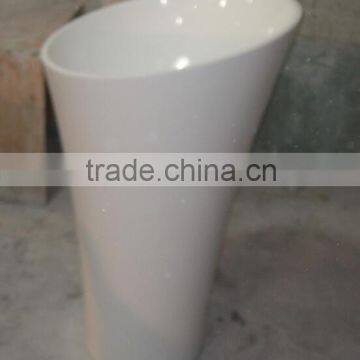 Solid Surface Table Top Man-made Stone Pedestal Basin, Artificial Stone Freestanding Wash Basin photo-6