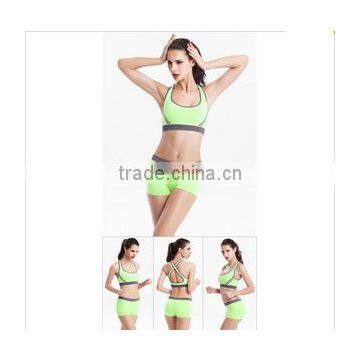 Quick-dry Sports Bra Set Shakeproof Ladies Running Fitness Vest Wireless Running Bra Yoga Sport Bra Sexy Womens Tracksuits Set photo-5