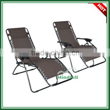 Steel Frame Zero Gravity Recliner Chiar Folding Arm Office Leisure Chairs With Pillow