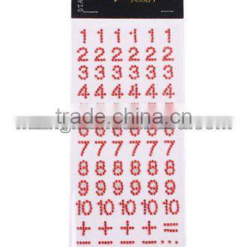 Diamante Number Body Jewelry Sticker