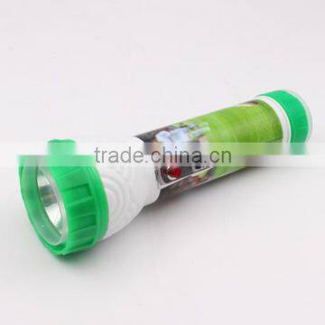 rechargeable led flashlight portable plastic mini led torch light 4 color led torch light