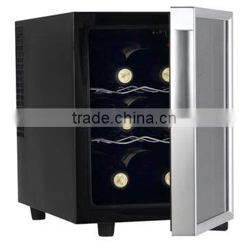 Thermoelectric 12 Bottles Tabletop glass wine bottle cooler, LED cold box instant wine chiller