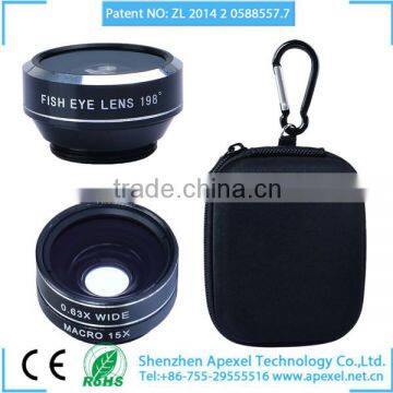 Apexel camera lens 0.63x Super Wide Angle+Macro lens for iPhone/Android