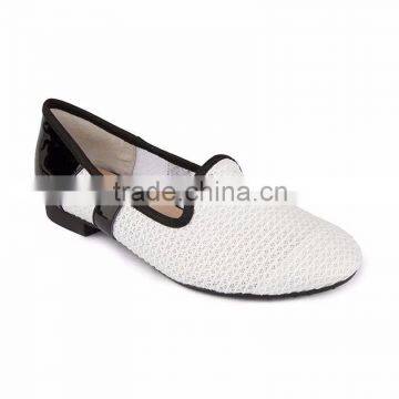 2016 loafer women shoes china flat woven fabric ladies fashion shoes