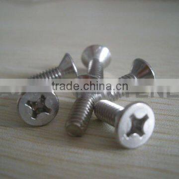 steel Phillips countersunk head machine screws