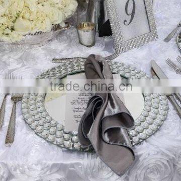 Hot wedding crystal charger plate