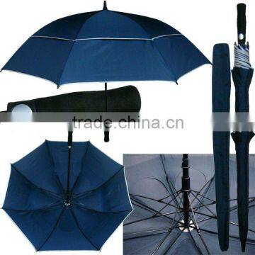 windproof double canopy auto golf umbrella