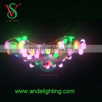 Factory wholesale New design clear wire led ball string light outdoor lighting