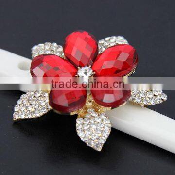 2015 wholesale flower gold fashion discount mother's day brooches pins to wedding dress