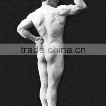 Statuesque Back and Arm Curl 28x42 Giclee on Canvas