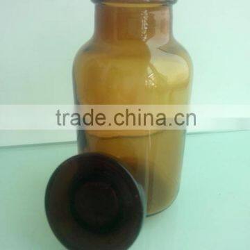 500ml Antique Apothecary Jar Amber With Seal Lid , Glass Jar With Lid photo-6