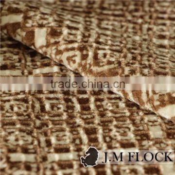 Luxury Sofa Fabric Polyester Non Woven Fabric Flocking Velvet