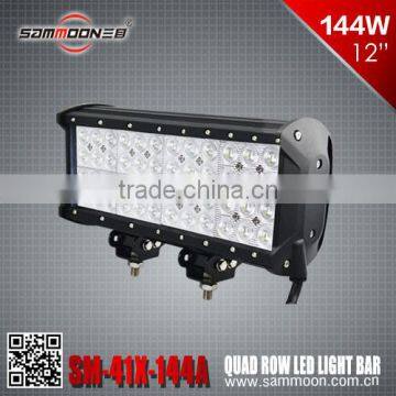 Hot selling 7" 144w Quad-row LED Light Bar SM-41X-144A