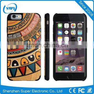 2016 Low Price China Mobile Phone Real Wooden Bamboo 3D Colourful Pattern Cover Cases For IPhone 6 6S 7 Plus Back Case photo-6