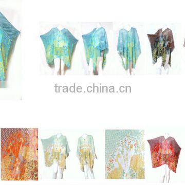 Boho CHIFFON butterfly kimono kaftan shirt pareo shawl scarf beach cover up chic buttons