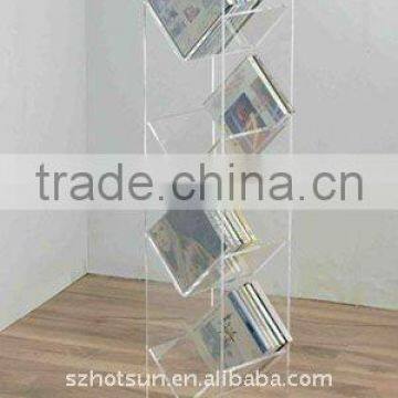 Decorative acrylic book shelf and racks