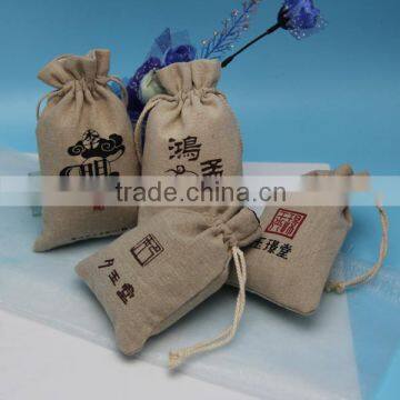 hot sale drawstring jute gift packing bag