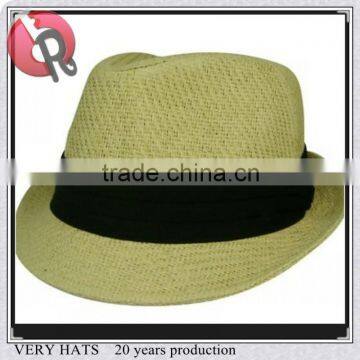 fedora woven paper hat