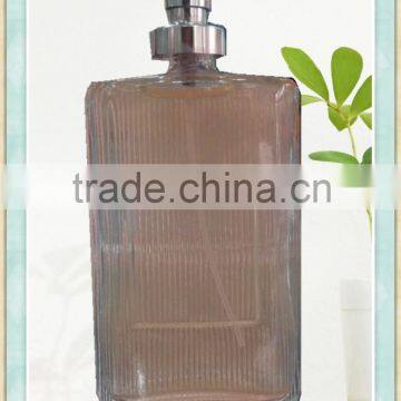 glass empty perfume bottle with spray