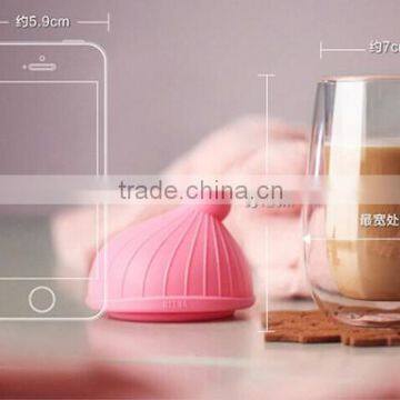 Creativity fashion Transparent double walled glass tumbler Personalized silicone lid