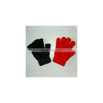 Fingerless 100% Acrylic Knit Glove Magic Children's Cotton Knitted Gloves Fashion Babyset Acylic Gloves Logo Cute Baby&Lady