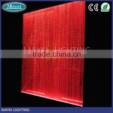 Customized acceptable colors changing fiber optic lighting curtain with sparkle fiber cables