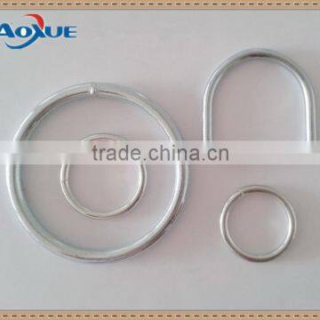 Metal connecting ring hardware, welded d ring and o ring