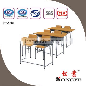 Durable and hot double desk chair , school furniture, univercity desk chair,classroom table chair for students